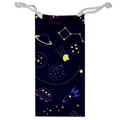 Cartoon-space-seamless-pattern-vectors Jewelry Bag by Jancukart