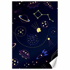 Cartoon-space-seamless-pattern-vectors Canvas 20  X 30  by Jancukart