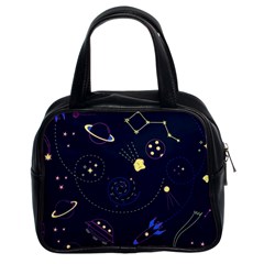 Cartoon-space-seamless-pattern-vectors Classic Handbag (two Sides) by Jancukart