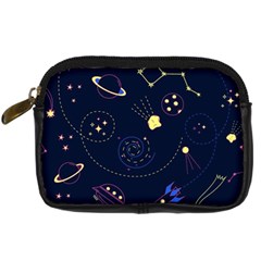 Cartoon-space-seamless-pattern-vectors Digital Camera Leather Case