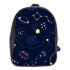 Cartoon-space-seamless-pattern-vectors School Bag (xl) by Jancukart