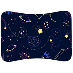 Cartoon-space-seamless-pattern-vectors Velour Seat Head Rest Cushion