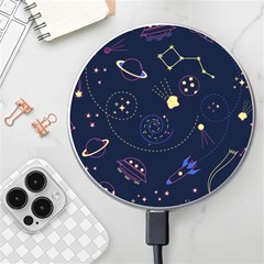 Cartoon-space-seamless-pattern-vectors Wireless Charger