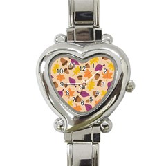 Seamless Verson Of Fal Pattern Heart Italian Charm Watch by Jancukart