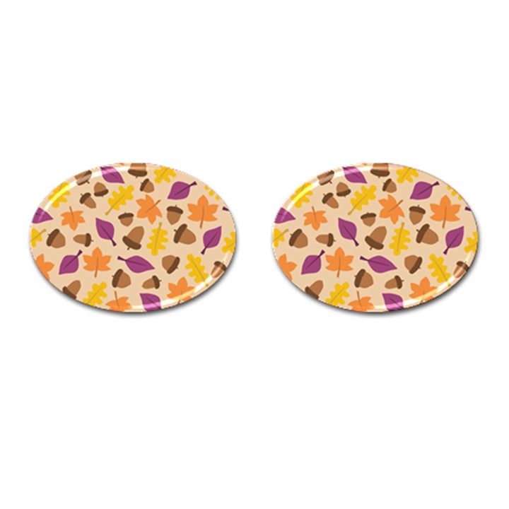 Seamless Verson Of Fal Pattern Cufflinks (Oval)