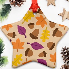 Seamless Verson Of Fal Pattern Star Ornament (two Sides)