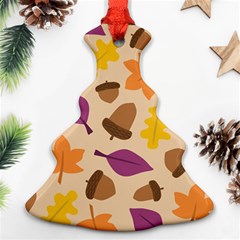 Seamless Verson Of Fal Pattern Christmas Tree Ornament (two Sides)