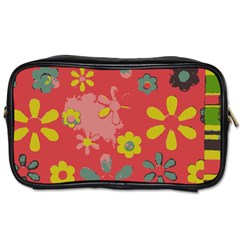 Aiflowers-pattern Toiletries Bag (Two Sides)