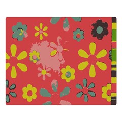 Aiflowers-pattern Double Sided Flano Blanket (Large) 