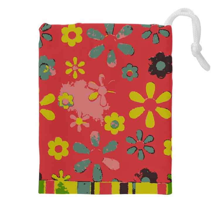 Aiflowers-pattern Drawstring Pouch (5XL)