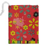 Aiflowers-pattern Drawstring Pouch (5XL) Back