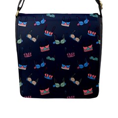 Bra Set Pattern Flap Closure Messenger Bag (l)