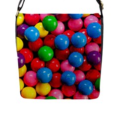 Bubble Gum Flap Closure Messenger Bag (l) by artworkshop