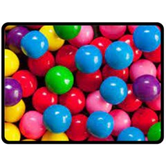 Bubble Gum Double Sided Fleece Blanket (large)  by artworkshop