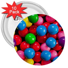 Bubble Gum 3  Buttons (10 Pack)  by artworkshop