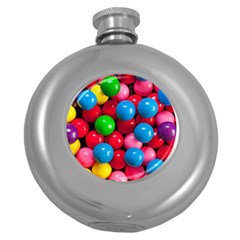 Bubble Gum Round Hip Flask (5 Oz) by artworkshop