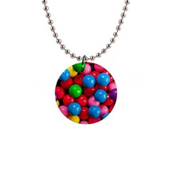 Bubble Gum 1  Button Necklace