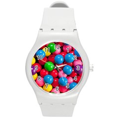 Bubble Gum Round Plastic Sport Watch (m) by artworkshop