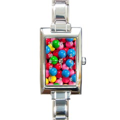 Bubble Gum Rectangle Italian Charm Watch by artworkshop