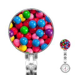 Bubble Gum Stainless Steel Nurses Watch by artworkshop