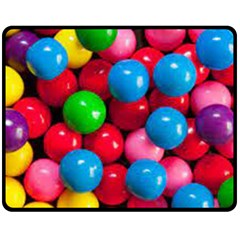 Bubble Gum Double Sided Fleece Blanket (medium)  by artworkshop