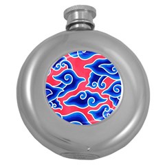 Batik Megamendung Round Hip Flask (5 Oz) by artworkshop