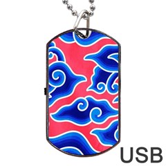 Batik Megamendung Dog Tag Usb Flash (two Sides) by artworkshop