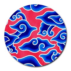 Batik Megamendung Round Mousepads by artworkshop