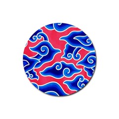 Batik Megamendung Rubber Round Coaster (4 Pack) by artworkshop