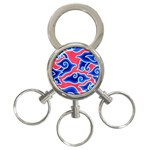 Batik Megamendung 3-Ring Key Chain Front