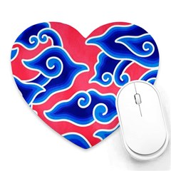 Batik Megamendung Heart Mousepads by artworkshop