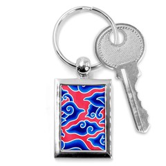 Batik Megamendung Key Chain (rectangle) by artworkshop