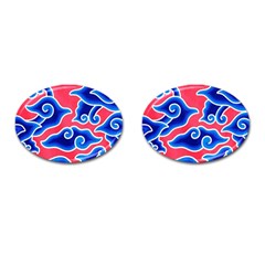 Batik Megamendung Cufflinks (oval) by artworkshop