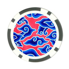 Batik Megamendung Poker Chip Card Guard by artworkshop