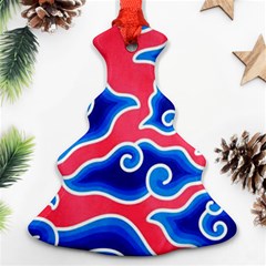 Batik Megamendung Christmas Tree Ornament (two Sides) by artworkshop