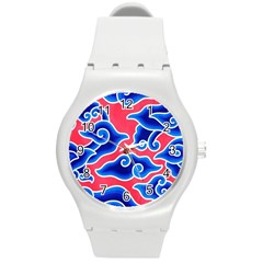 Batik Megamendung Round Plastic Sport Watch (m) by artworkshop