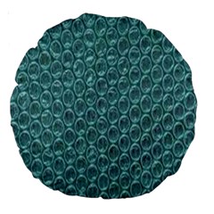 Bubble Wrap Large 18  Premium Round Cushions by artworkshop