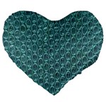 Bubble Wrap Large 19  Premium Flano Heart Shape Cushions Front