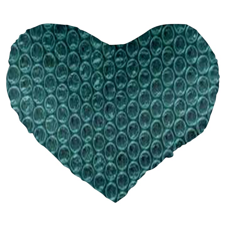 Bubble Wrap Large 19  Premium Flano Heart Shape Cushions