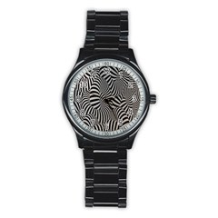 Pattern Stainless Steel Round Watch by artworkshop