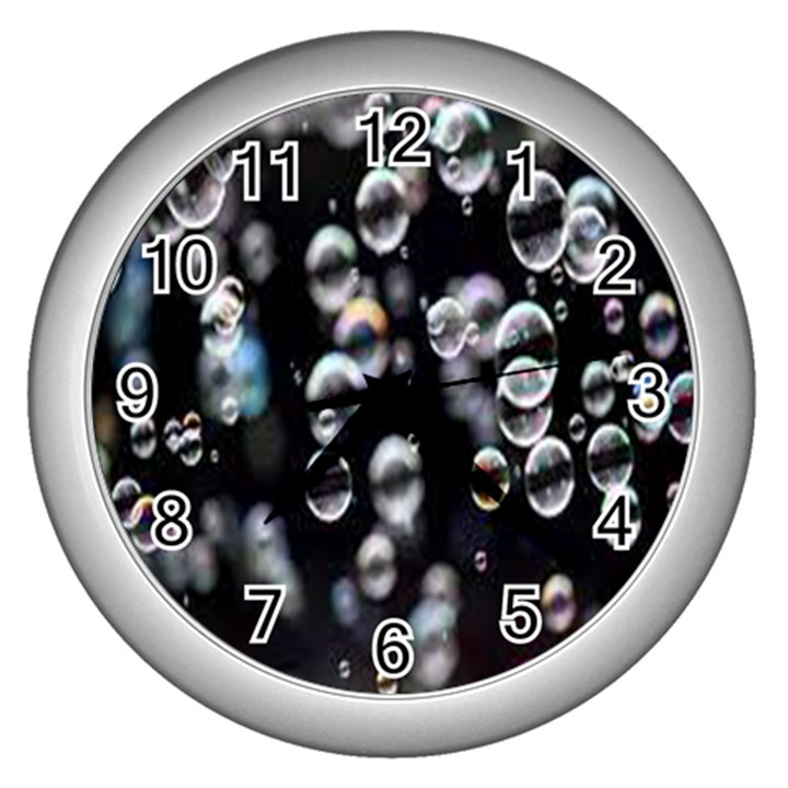 Bubble Wall Clock (Silver)