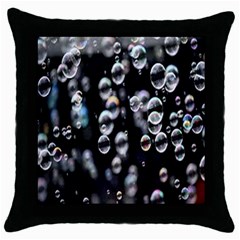 Bubble Throw Pillow Case (black)