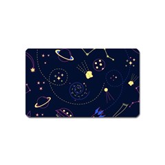 Cartoon-space-seamless-pattern-vectors Magnet (name Card)