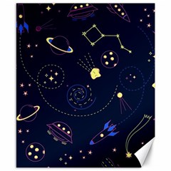 Cartoon-space-seamless-pattern-vectors Canvas 8  X 10 