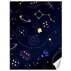 Cartoon-space-seamless-pattern-vectors Canvas 36  X 48  by Jancukart