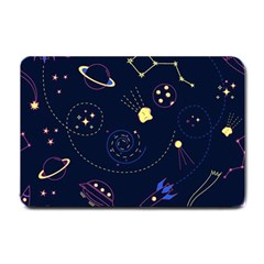 Cartoon-space-seamless-pattern-vectors Small Doormat  by Jancukart