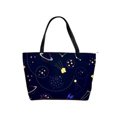 Cartoon-space-seamless-pattern-vectors Classic Shoulder Handbag by Jancukart