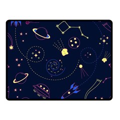 Cartoon-space-seamless-pattern-vectors Double Sided Fleece Blanket (small)  by Jancukart