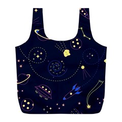 Cartoon-space-seamless-pattern-vectors Full Print Recycle Bag (l)