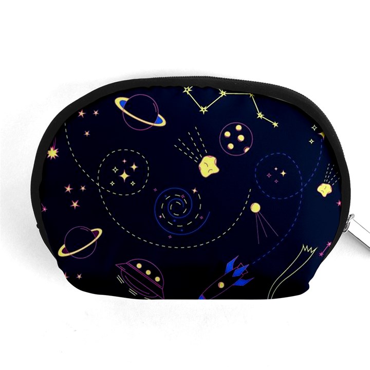 Cartoon-space-seamless-pattern-vectors Accessory Pouch (Medium)